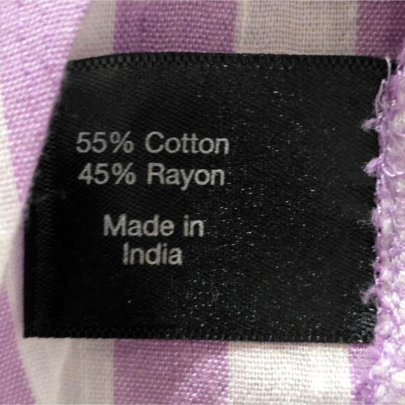 Lane Bryant Lavender and White Striped Button Down Tied Waist Shirt Plus Size 20 - Picture 5 of 6